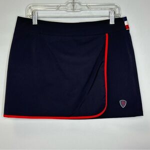 Inos Women’s Navy Red Trim Tennis Golf Activewear Skirt Shorts Skort Size M